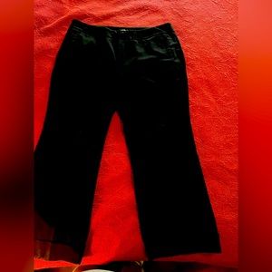 Black, wide leg trousers